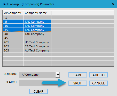 Using Split screenshot