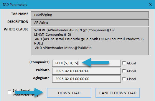 Using Split screenshot