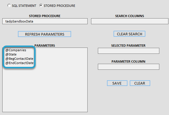 Create Report screenshot