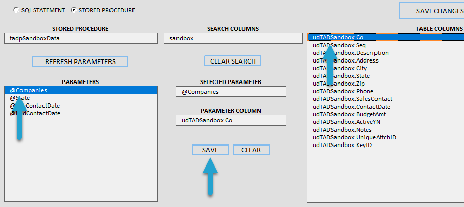 Create Report screenshot