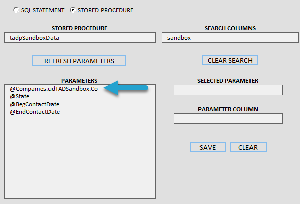 Create Report screenshot