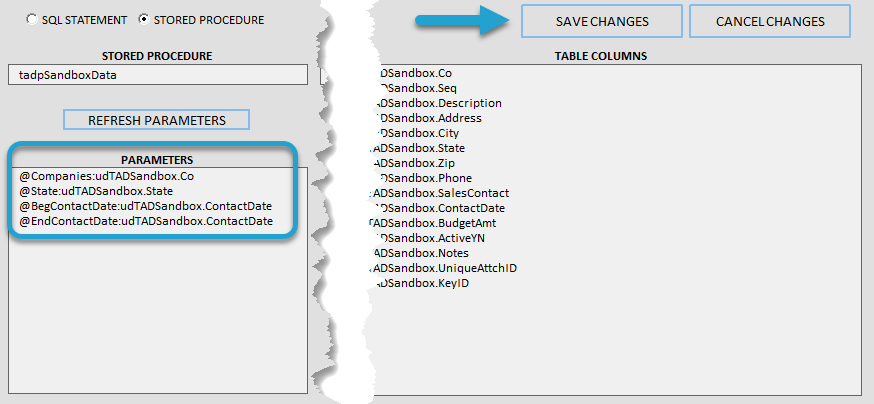 Create Report screenshot