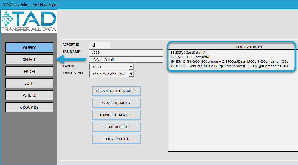 Add Top Rows Parameter screenshot