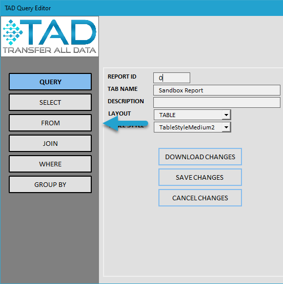 Add New Parameters to Existing Report screenshot