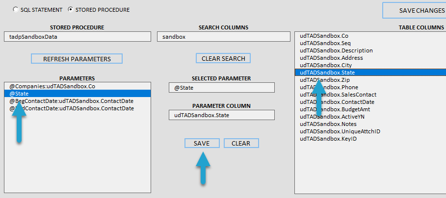 Add New Parameters to Existing Report screenshot