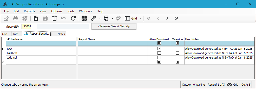 Core Configuration screenshot