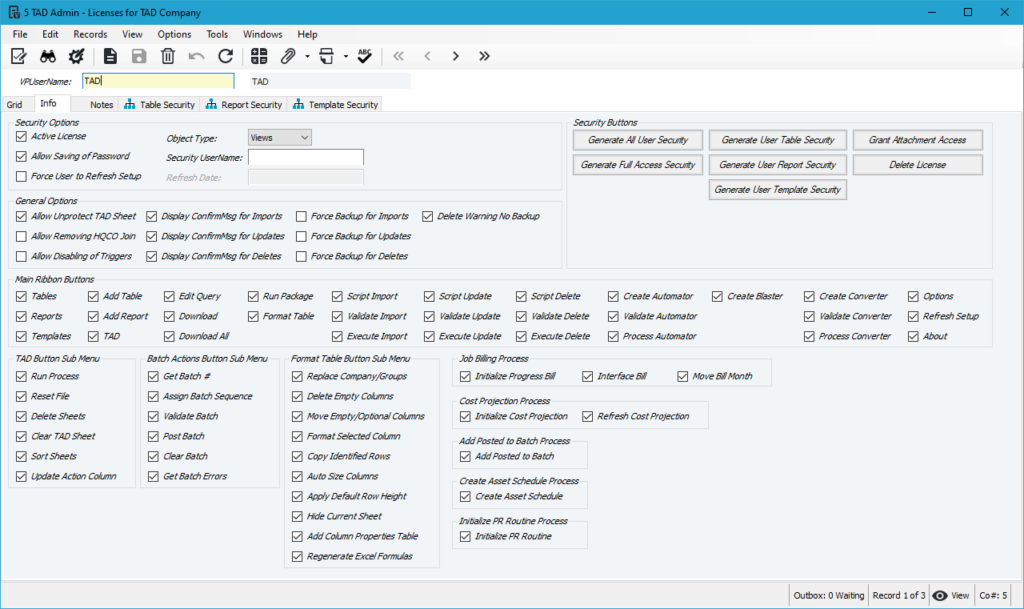 Vista Form screenshot