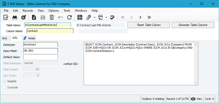 Vista Form screenshot