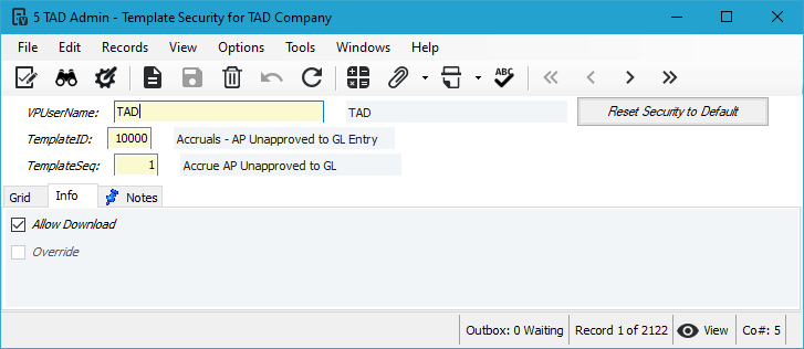 Vista Form screenshot